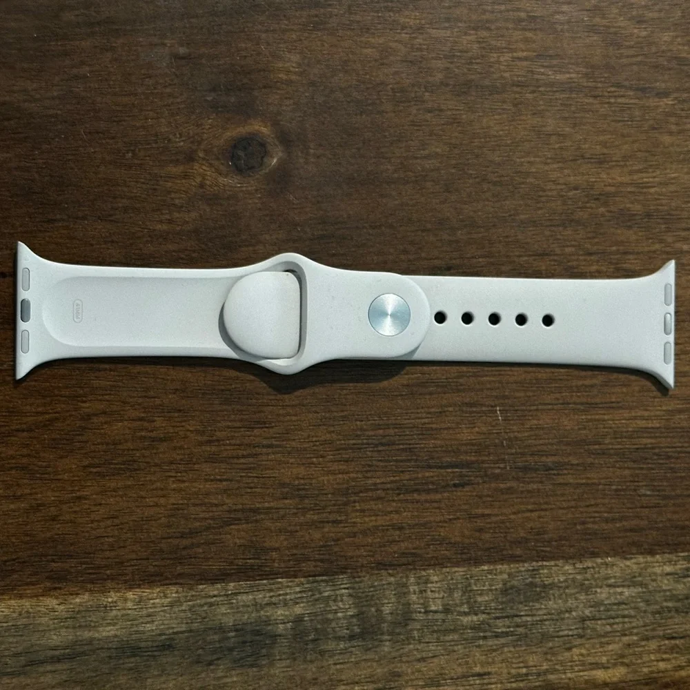Tan/grey Apple Watch Band